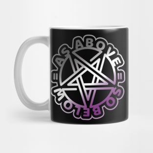 Equality Above & Below - ACE PRIDE - dark Mug